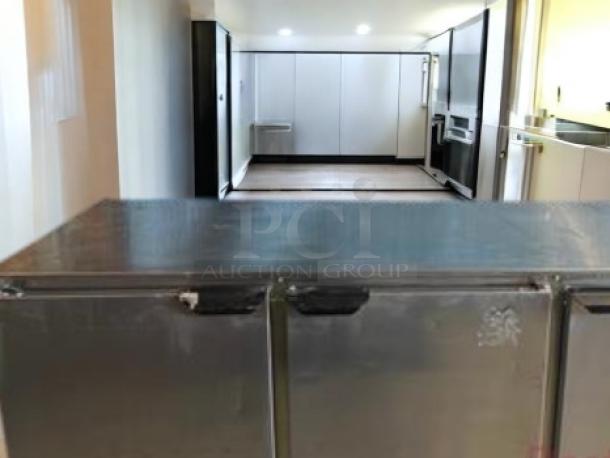 Beverage-Air UCR72AHC-104 72" 3-door undercounter refrigerator, fully tested, excellent condition, 115V, stainless steel.