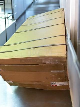 Brand new Metro SEC56VK3 mobile security cage cabinet, 24"x36"x63", in original packaging.