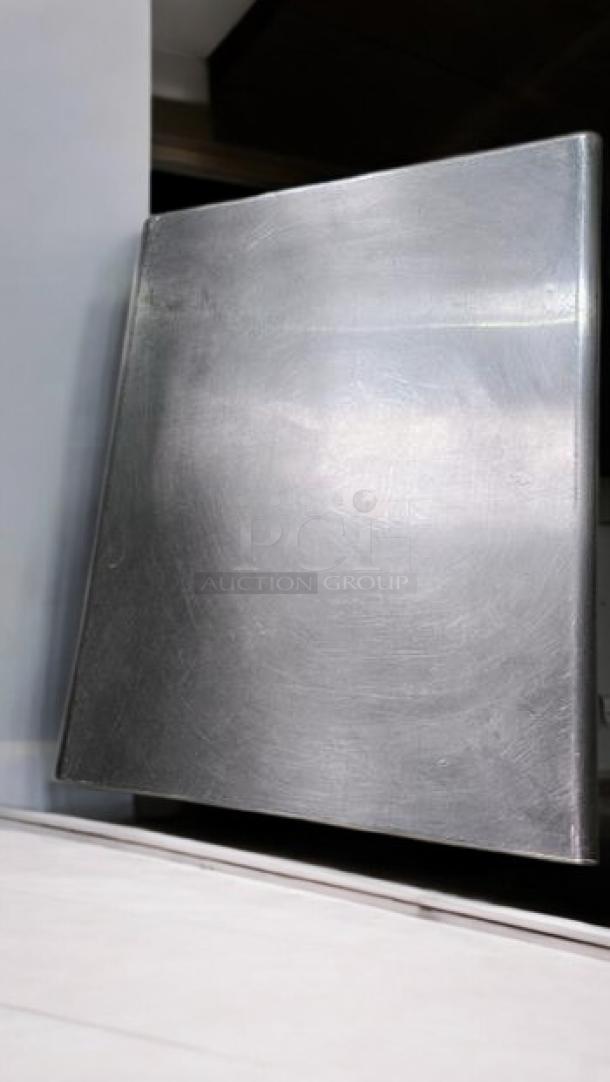 Set of 3 Generic Commercial Grade ingredient storage bins on casters, clear sliding lids, superb condition, with scoops.