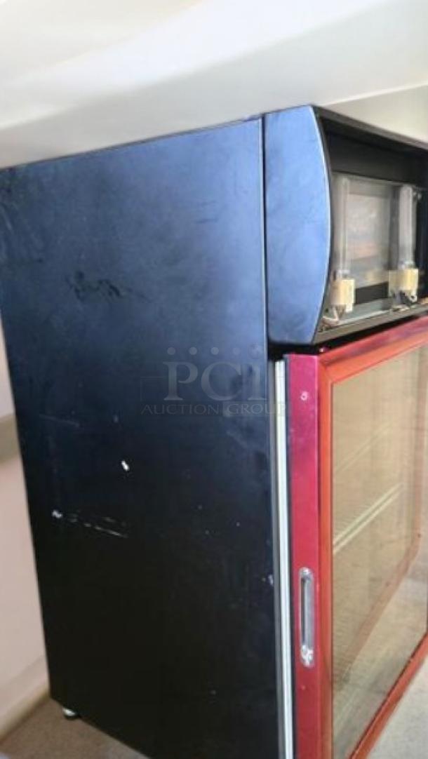 Black Rockstar countertop beverage cooler, model C1TM-52W, by Fortune Resources. Superb condition, 115V, tested and working.