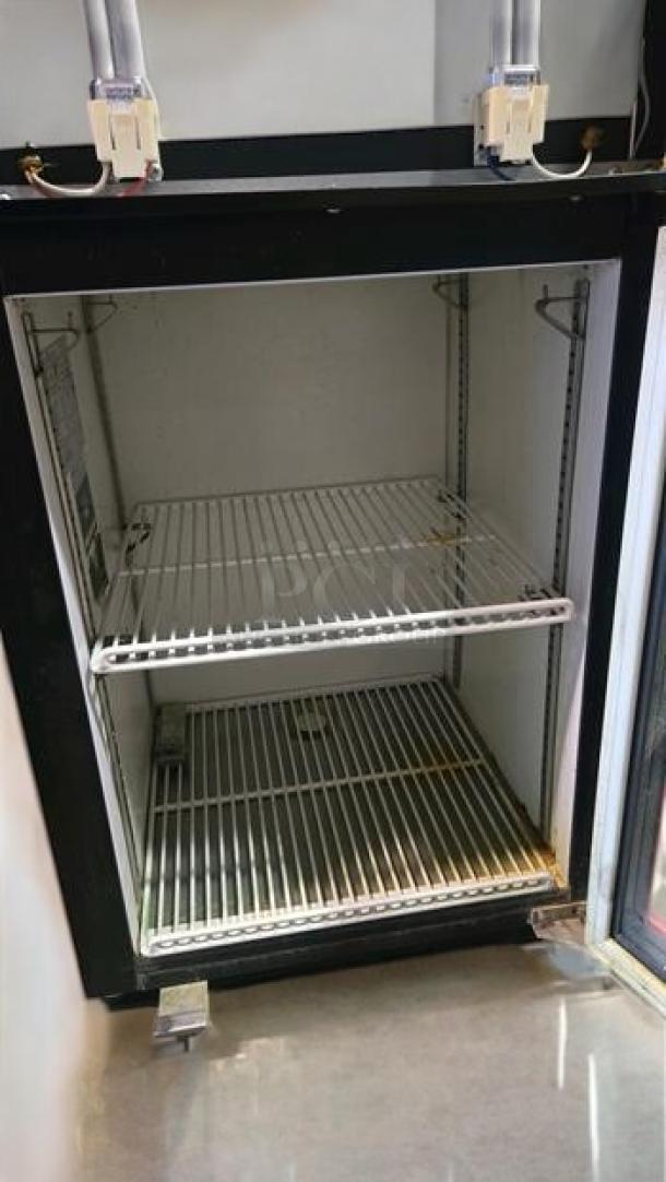 Rockstar countertop beverage cooler by Fortune Resources, model C1TM-52W, in superb condition, 115V, with dual shelves.