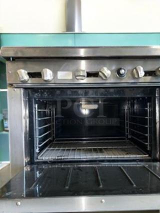 Great Condition – Commercial 6-Burner Gas Range with Oven – Natural Gas – Fully Tested & Operational! - Item #1211197