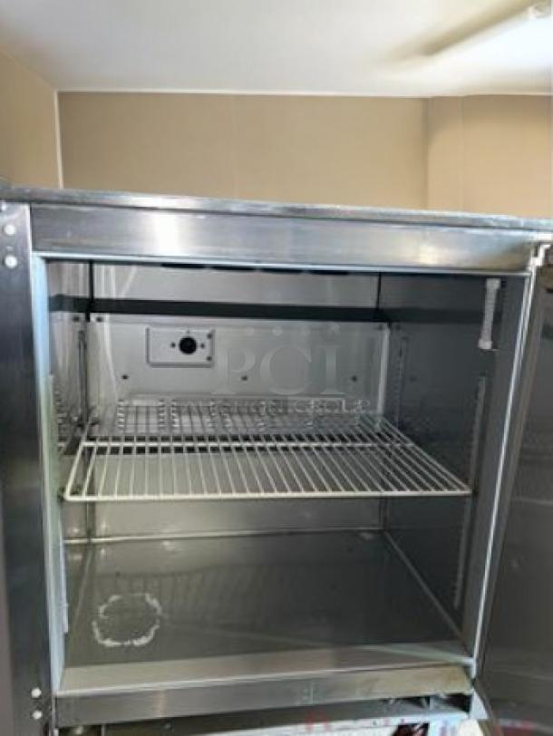 Beverage-Air UCR27AHC undercounter refrigerator, 27", stainless steel, single section, excellent condition, 115V, fully tested.
