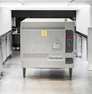 Pristine Cleveland 21CET8 electric convection steamer, countertop model, 208/240V, fully tested, stainless steel finish.