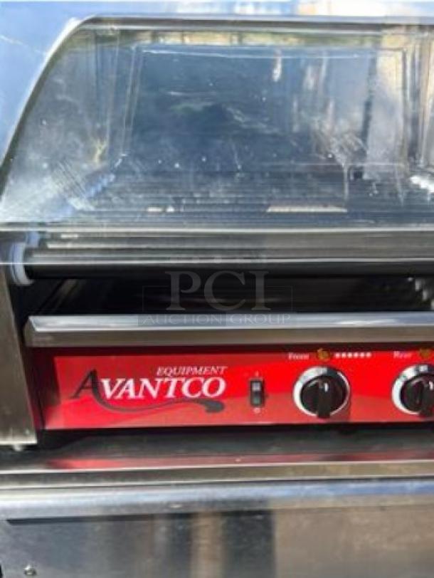 Avantco HDG-11 Hot Dog Roller Grill, 11 nonstick rollers, 30 hot dog capacity, 120V, fully tested, excellent condition.