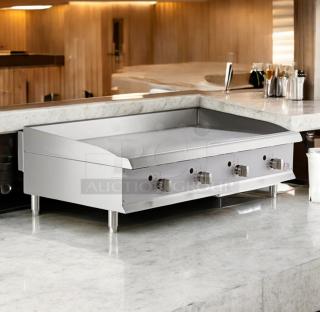 Remarkable CPG-48NL 48” countertop gas griddle; manual controls; natural gas; fully tested; excellent condition.