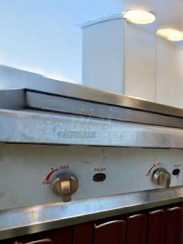 CPG-48NL countertop gas griddle, 48", manual controls, natural gas, Cooking Performance Group. Excellent condition, fully tested.