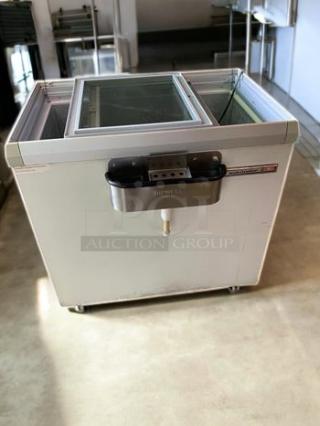 Outstanding Condition – Sliding Glass Top Commercial Ice Cream / Beverage Freezer – 115V – Fully Tested & Working! - Item #1211205