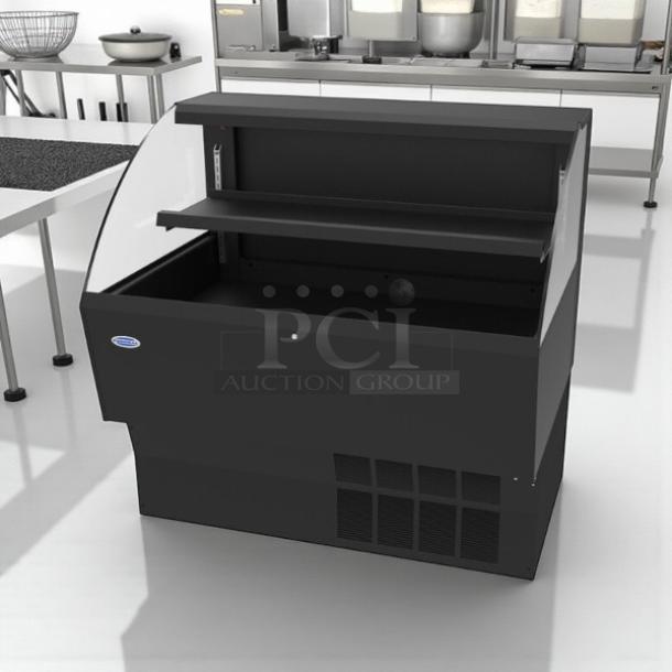 Federal Industries ELPR22-3 35" black air curtain merchandiser, tested and working, low profile design, 115v.