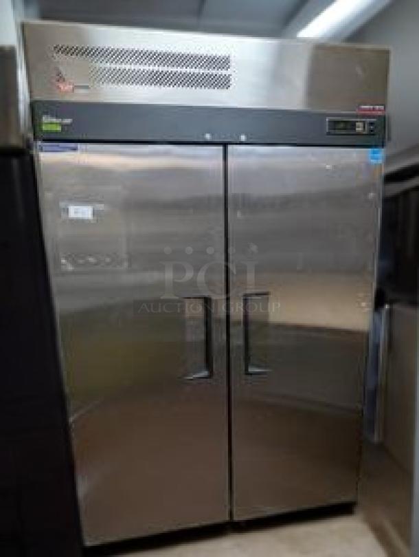 Turbo Air TSF-49SD-N 54" Super Deluxe Reach-In Freezer, superb condition, two solid doors, fully tested, 115V.