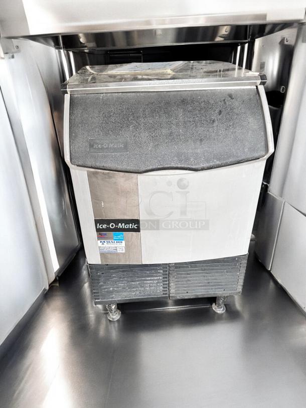 Ice-O-Matic ICEU220HA3 air-cooled undercounter ice machine in outstanding condition with storage bin, fully tested, 115V.