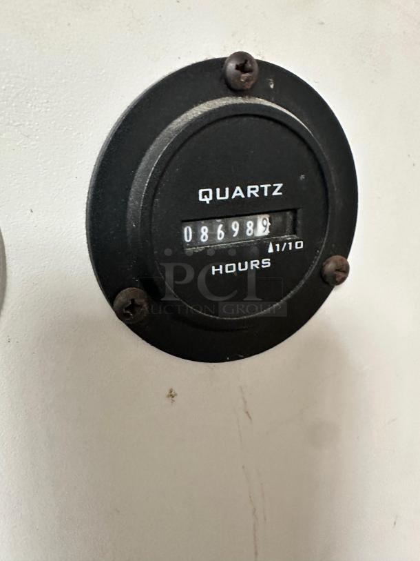 SPX Hankison HPR5-10 air dryer hour meter showing 8698.9 hours, in excellent working condition.