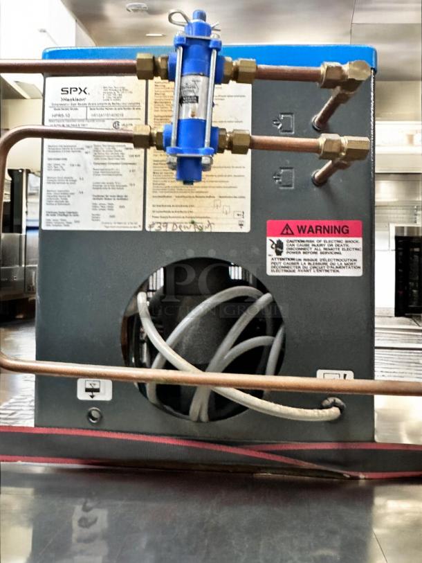 SPX Hankison HPR5-10 compressed air dryer, 115V, in remarkable condition. Labels detail model info, warning, and specs.