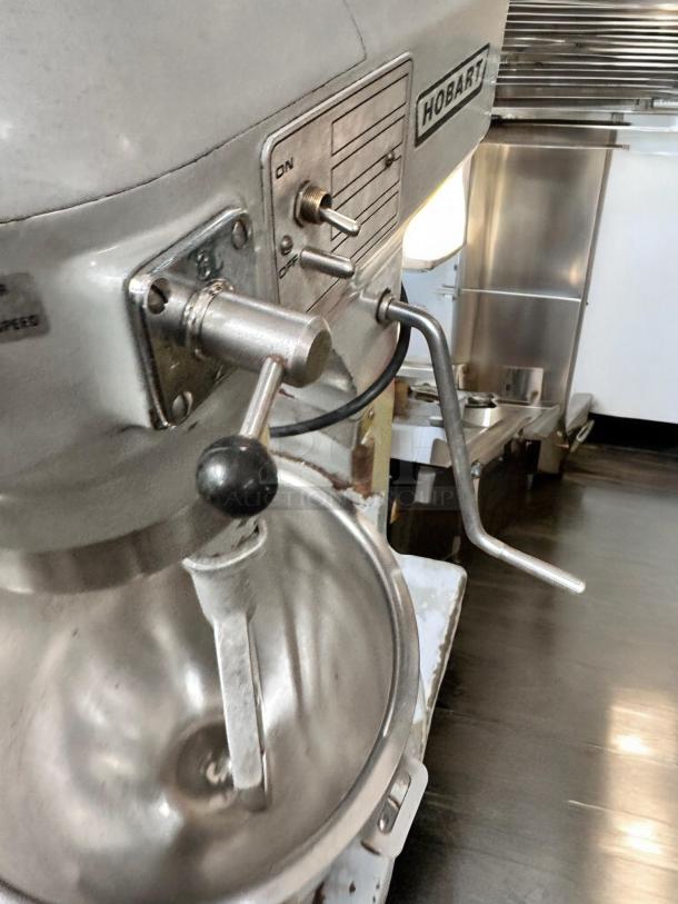 Hobart Commercial Mixer in outstanding condition, fully tested, model Hobart Planetary Mixer, 115V, with control panel.