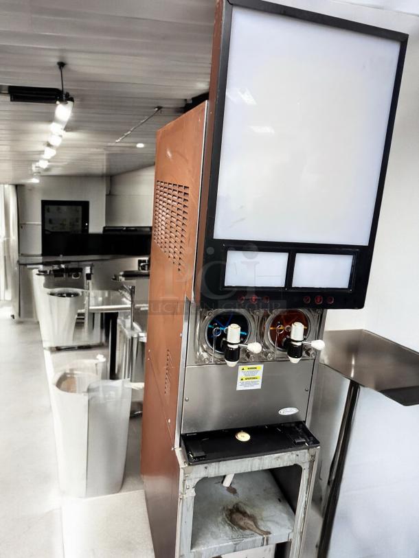 Outstanding condition Cornelius Viper 2 dual barrel frozen beverage machine. Fully tested, 230V, by IMI Cornelius Inc.