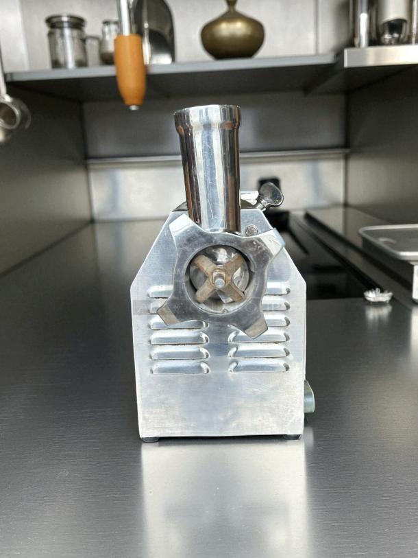 Avantco MG12R #12 Meat Grinder, stainless steel, reverse setting, 110V, 1 hp, tested and working, excellent condition.