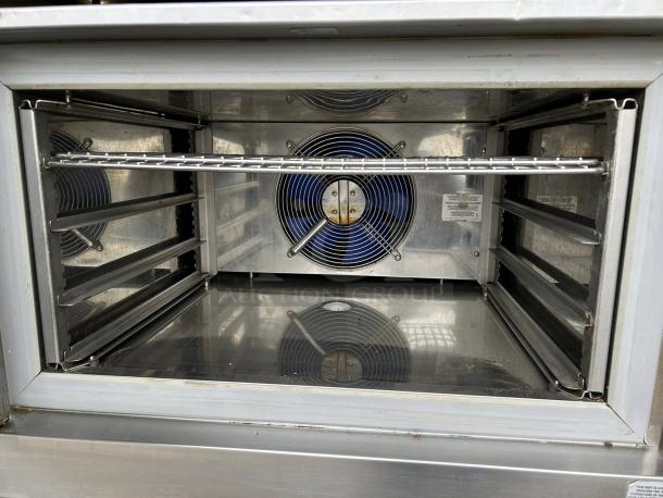 Irinox MF30.2 blast chiller, shock freezer, stainless steel interior, visible fan, tested working, 208V, 60Hz, 2-phase.