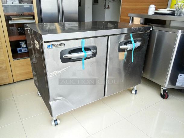 New Master-Bilt MBUR48 undercounter refrigerator, stainless steel, dual doors, on wheels, tested, working condition.