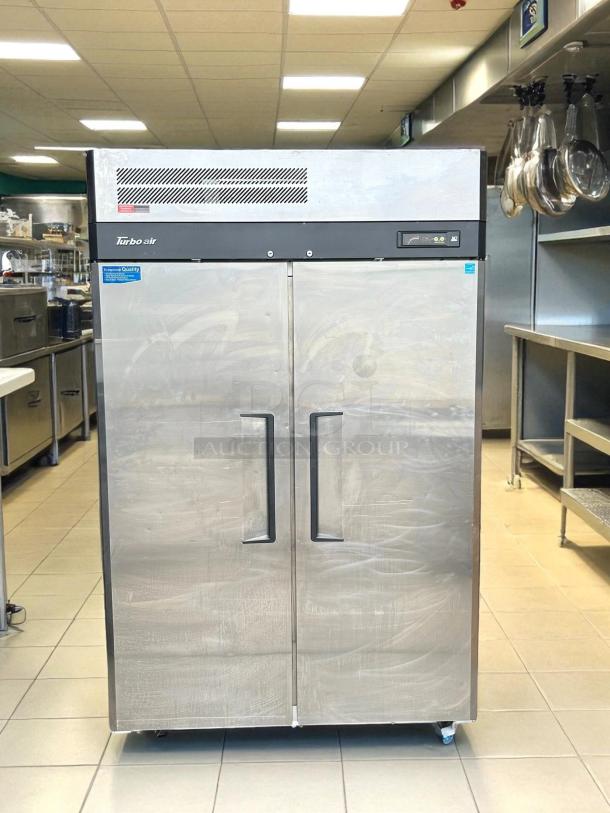 Turbo Air M3F47-2-N M3 Series 52" stainless steel reach-in freezer in excellent condition, dual doors, tested, working.