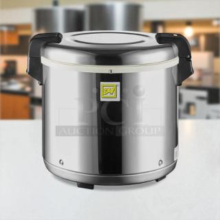 Stainless steel Thunder Group SEJ22000 50-cup electric rice warmer, tested, excellent condition, 120v.