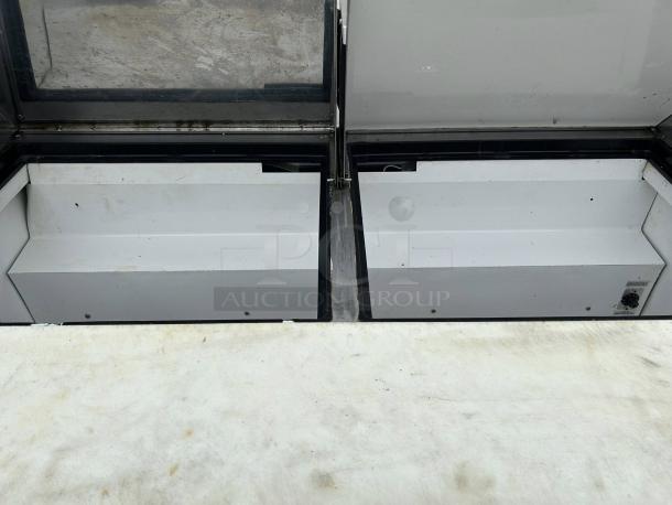 True TSSU-60-24M-B-ST-HC 60" Mega Top Sandwich/Salad Prep Table, refrigerated base, tested, working, slight wear.