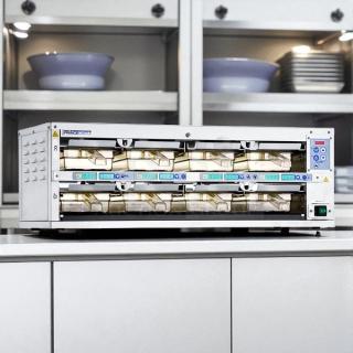 Prince Castle EHB34-2 electric heated holding bin, 33-inch, dual-side pass-through, 3 shelves, great condition.