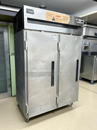 Delfield 6151XL-S 50" two-section full-door reach-in freezer in excellent condition, 115V, tested and working.