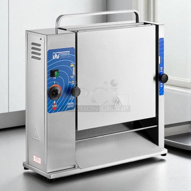 Prince Castle 297-T20 Slim-Line Vertical Contact Toaster in excellent condition. 1200 buns/hour, 115V, 1500W. Tested and working.