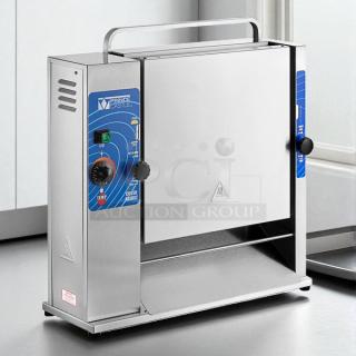 Prince Castle 297-T20 Slim-Line Vertical Contact Toaster in excellent condition. 1200 buns/hour, 115V, 1500W. Tested and working.