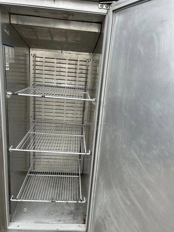 Norlake NF211SMS/0 Stainless Steel Freezer, excellent condition, interior shelves visible, tested and working.