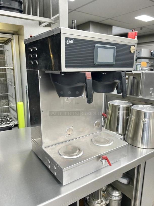Curtis G4GEMT10A1525 18" Coffee Brewer, tested, working, excellent condition, automatic twin 1-1/2 gallon, stainless steel.