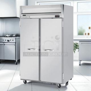 Beverage-Air HF2HC-1S 52" Horizon Series reach-in freezer, two-section, solid doors, left/right hinge, tested working condition.