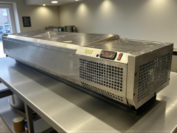 Turbo Air CTST-1800-13-N 71" refrigerated countertop prep rail, like new condition, tested and working.
