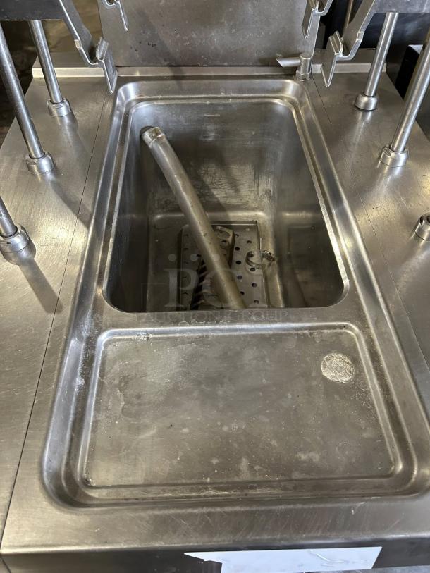 Rosito Bisani CPG1 high BTU 12-gallon gas pasta cooker with dual burners, stainless steel, tested and working condition.