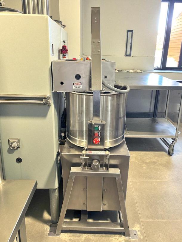 CocoaTown ALPHA100 ECGC-65E chocolate grinder; commercial-grade, heavy duty, excellent condition, control panel buttons visible.