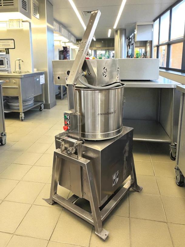 CocoaTown ALPHA100 Series (ECGC-65E) chocolate grinder; stainless steel, commercial grade, heavy-duty.