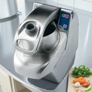 Electrolux 600476 food processor, 1 Hp, tested and working, silver finish, top controls, excellent condition.