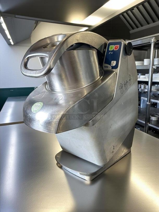 Electrolux 600476 food processor, 1 Hp, tested and working, metal exterior, control panel with buttons, good condition.
