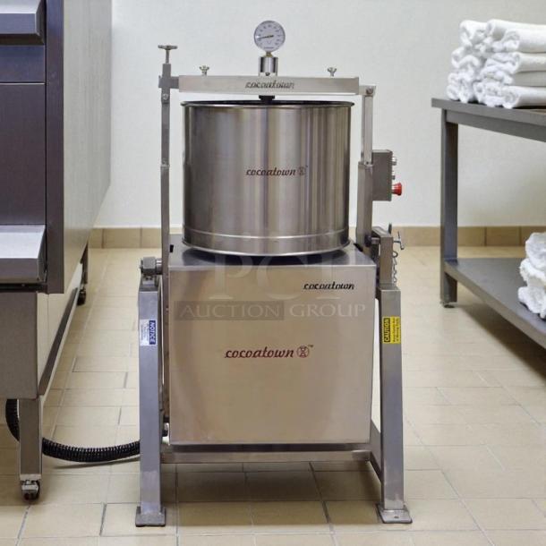 CocoaTown ALPHA100 Series ECGC-65E commercial chocolate grinder, stainless steel, perfect condition, tested and working.