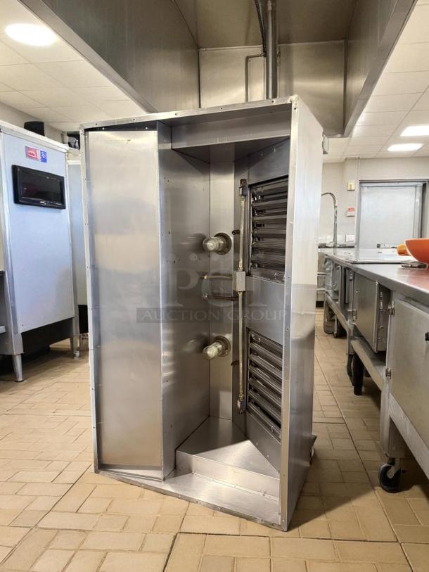 Giles 72" restaurant hood with exhaust system, stainless steel, tested and working, excellent condition.