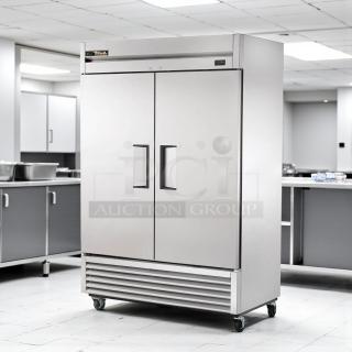 True T-49F-HC stainless steel reach-in freezer, excellent condition, 49 cu.ft capacity, two sections, tested and working.
