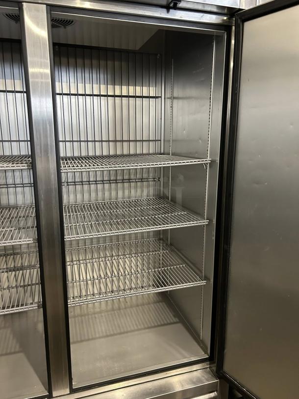 True T-49F-HC stainless steel reach-in freezer, 49 cu.ft, excellent condition, interior shelves, tested and working.