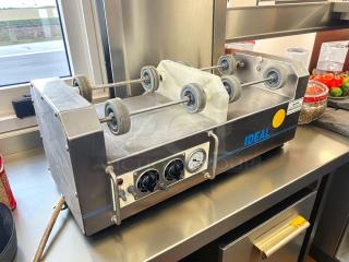 Lumar Ideal LU-2X25S commercial double vacuum tumbler, tested and working. Features control dials, pressure gauge, stainless steel body.