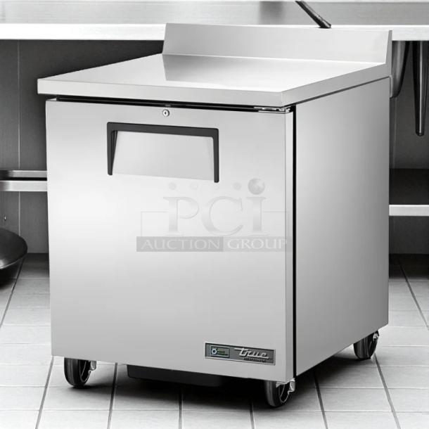 True TWT-27-HC 28" worktop refrigerator with one right hinge door in stainless steel, tested, working condition, 115v.