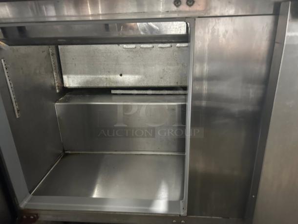 Continental DL60-24M Mighty Top Sandwich Prep Unit, stainless steel interior, 60", excellent condition, tested and working.