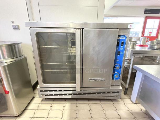 Imperial PCVG-1 gas convection oven, excellent condition, stainless steel, blue controls, tested and working.