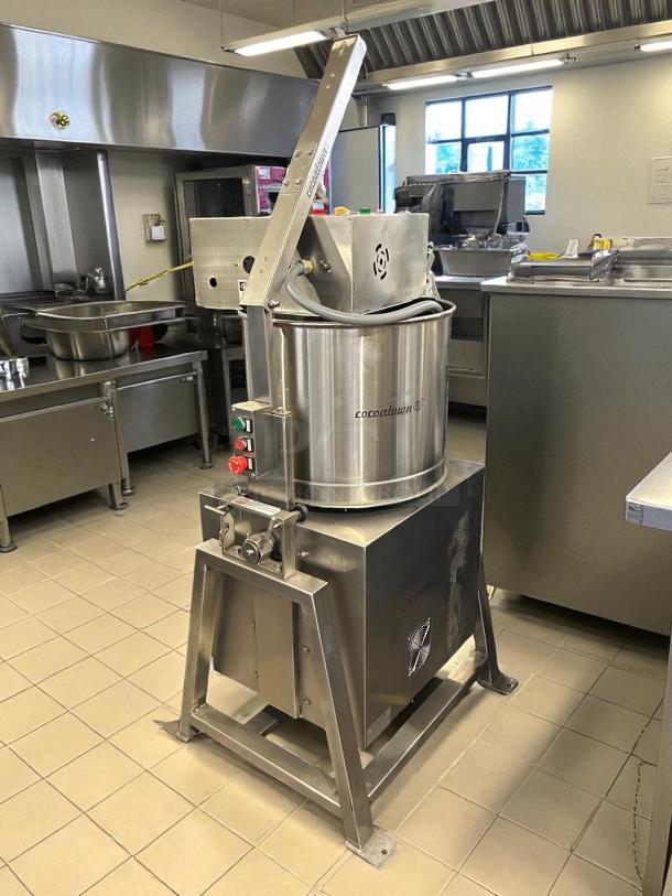CocoaTown ALPHA100 ECGC-65E chocolate grinder, commercial-grade, stainless steel, tested and working, excellent condition.