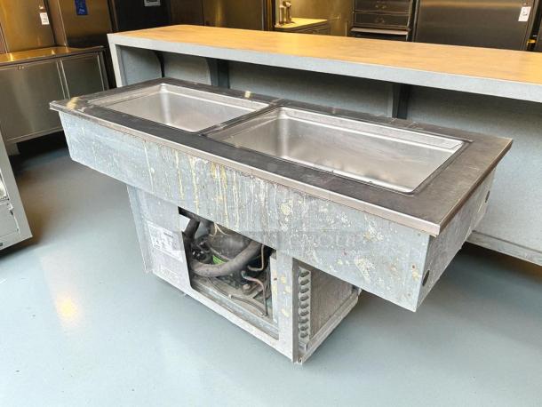 Delfield 8148-EFNP 48" drop-in refrigerator, two-pan capacity, cold wall cooled, tested, great condition, 115v.