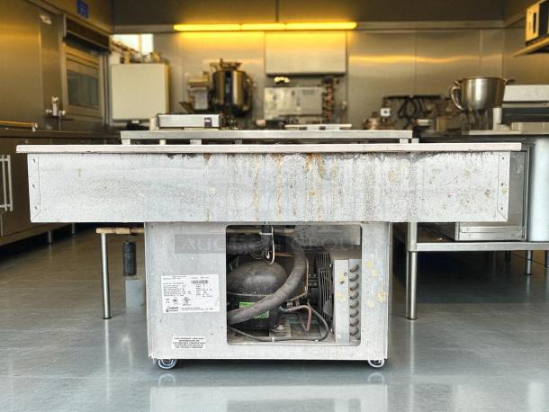 Delfield 8148-EFNP 48" drop-in refrigerator, two-pan capacity, cold wall cooled, great condition, visible model label, tested.