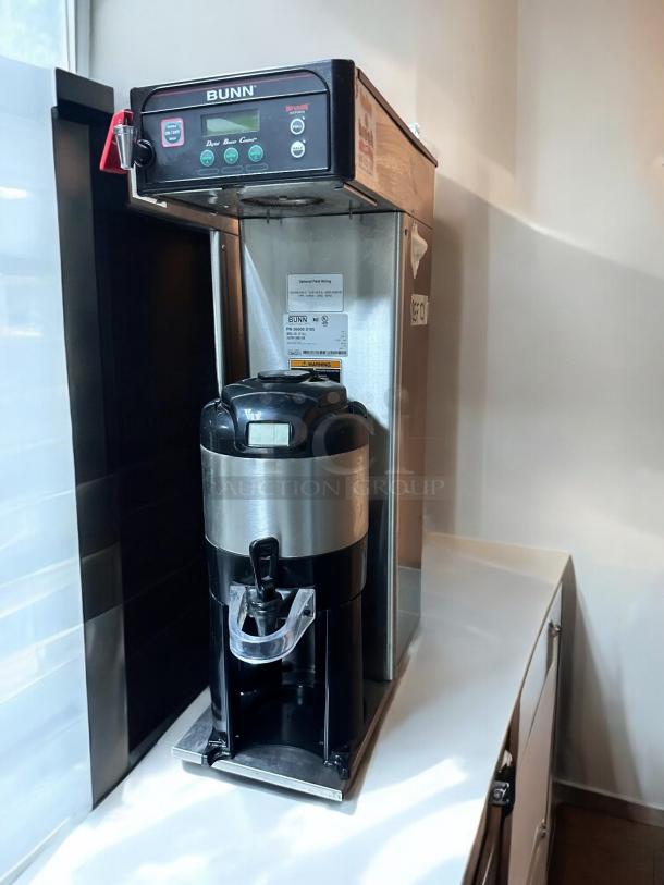 Bunn ICB-DV Tall Coffee Brewer, dual voltage, outstanding condition, stainless steel, fully tested, ideal for thermal servers.